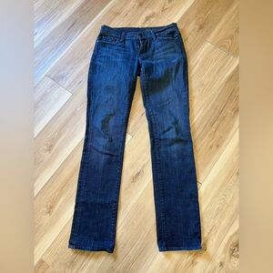 7 For All Mankind Dark Blue Straight Leg Jeans size 10